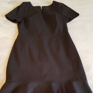 Banana Republic Ruffle Bottom Black Dress
